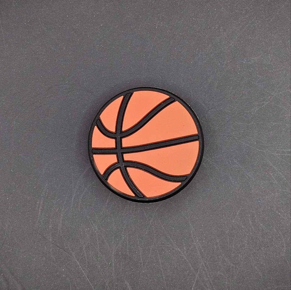 (5/$15) Basketball Croc Charm - Picture 1 of 2